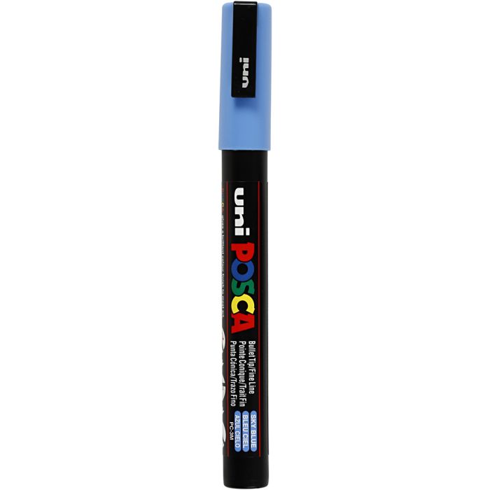 Posca Marker , Nr. PC-3M, Strichstärke 0,9-1,3 mm, fein, Himmelblau, 1 Stk