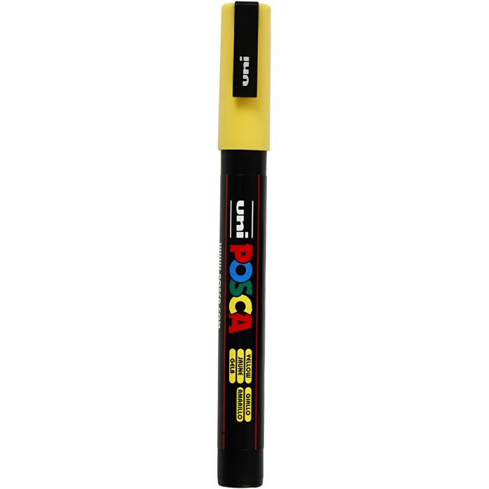 Posca Marker , Nr. PC-3M, Strichstärke 0,9-1,3 mm, Gelb, 1 Stk