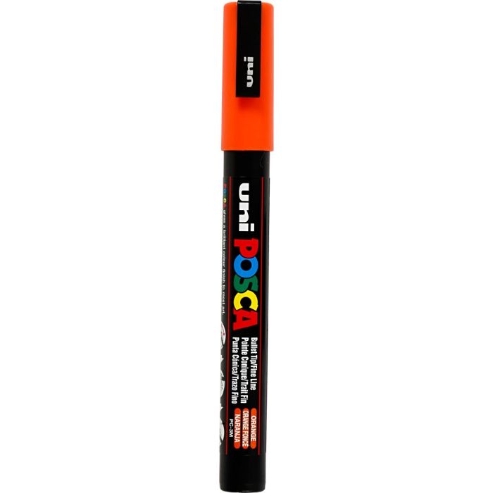 Posca Marker , Nr. PC-3M, Strichstärke 0,9-1,3 mm, fein, Orange, 1 Stk