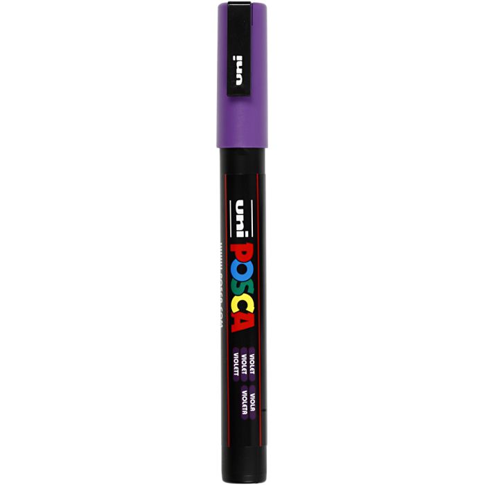 Posca Marker , Nr. PC-3M, Strichstärke 0,9-1,3 mm, fein, Violett, 1 Stk