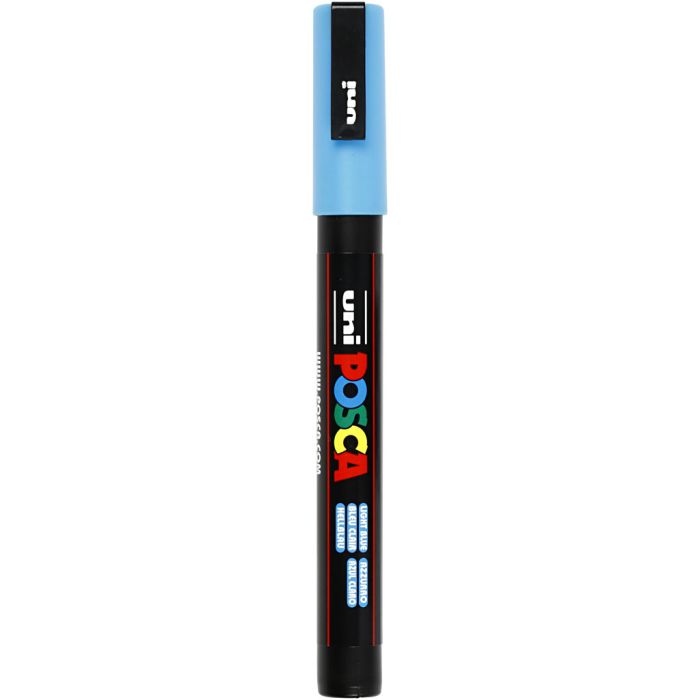 Posca Marker , Nr. PC-3M, Strichstärke 0,9-1,3 mm, fein, Hellblau, 1 Stk