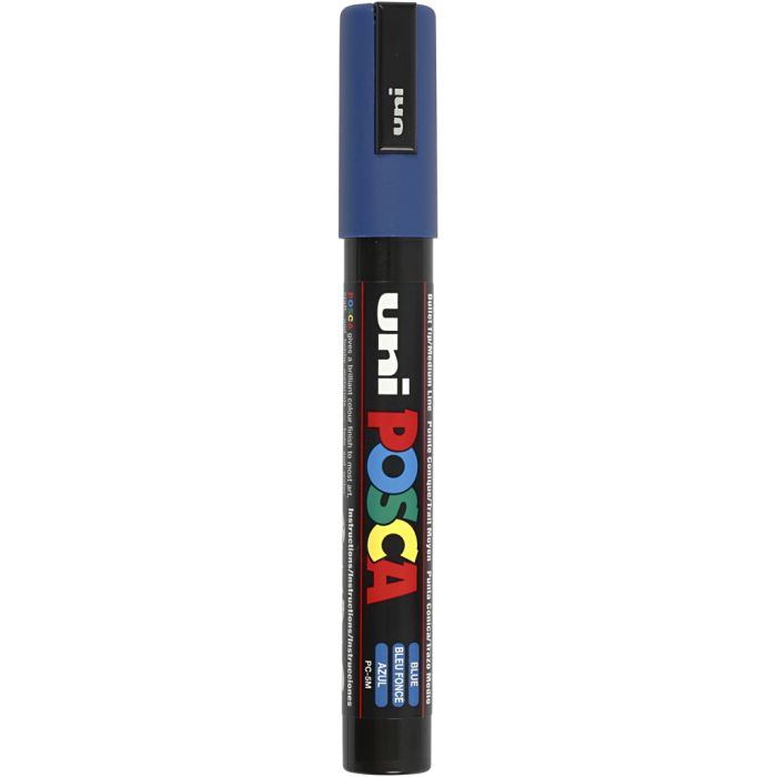 Posca Marker , Nr. PC-5M, Strichstärke 2,5 mm, Medium, Blau, 1 Stk