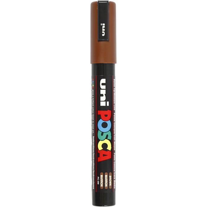 Posca Marker , Nr. PC-5M, Strichstärke 2,5 mm, Medium, Braun, 1 Stk