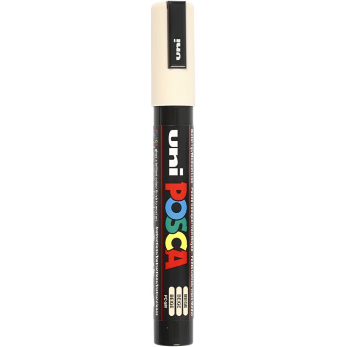 Posca Marker , Nr. PC-5M, Strichstärke 2,5 mm, Medium, Beige, 1 Stk