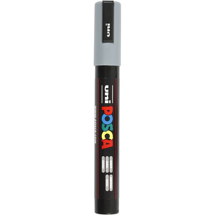 Posca Marker , Nr. PC-5M, Strichstärke 2,5 mm, Medium, Grau, 1 Stk