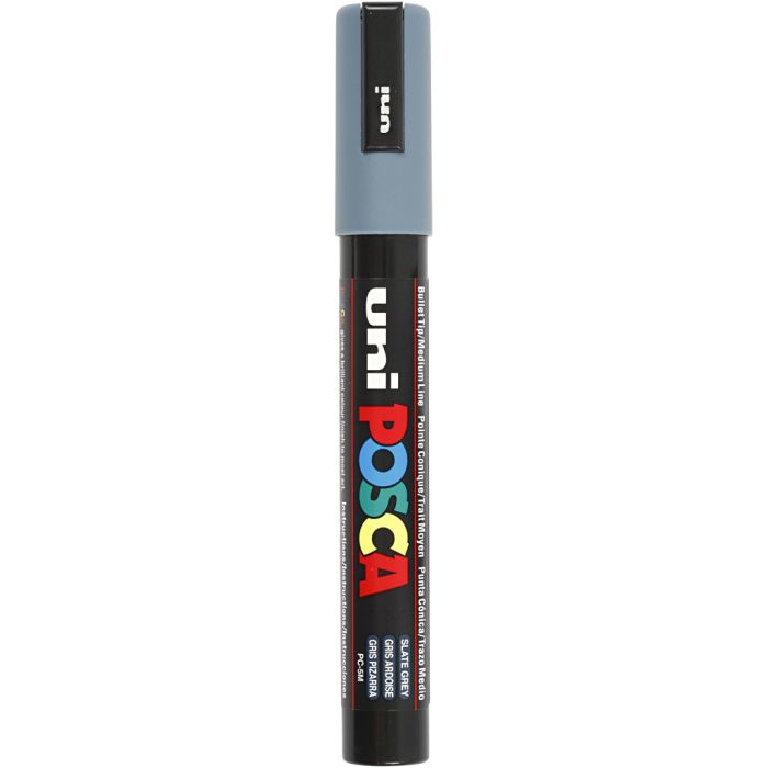 Posca Marker , Nr. PC-5M, Strichstärke 2,5 mm, Medium, Schiefergrau, 1 Stk