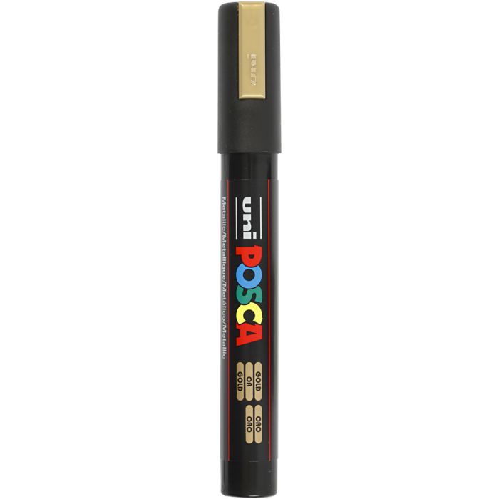 Posca Marker , Nr. PC-5M, Strichstärke 2,5 mm, Medium, Gold, 1 Stk