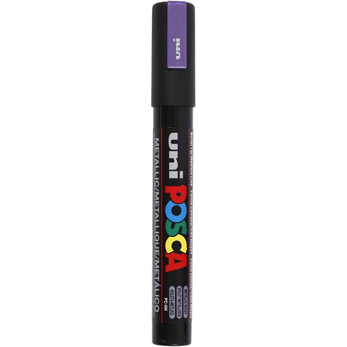 Posca Marker , Nr. PC-5M, Strichstärke 2,5 mm, Medium, Violett-metallic, 1 Stk