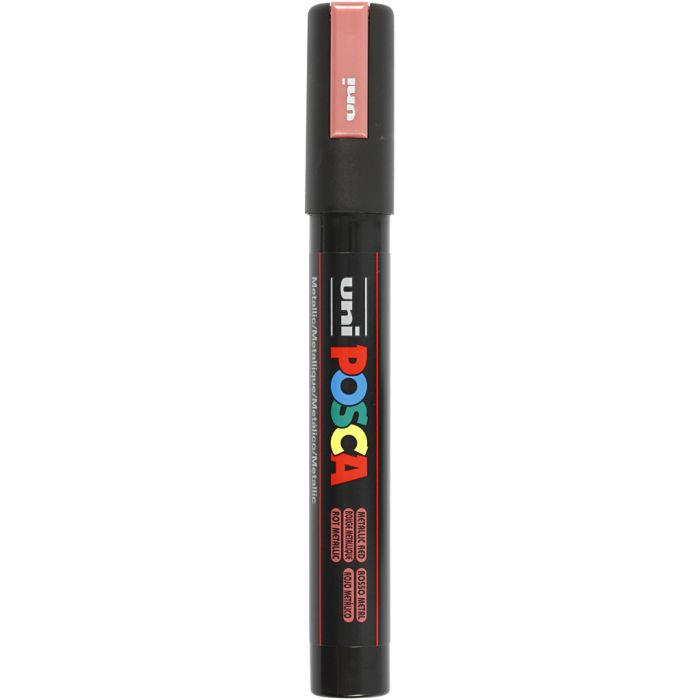 Posca Marker , Nr. PC-5M, Strichstärke 2,5 mm, Medium, Metallic-Rot, 1 Stk