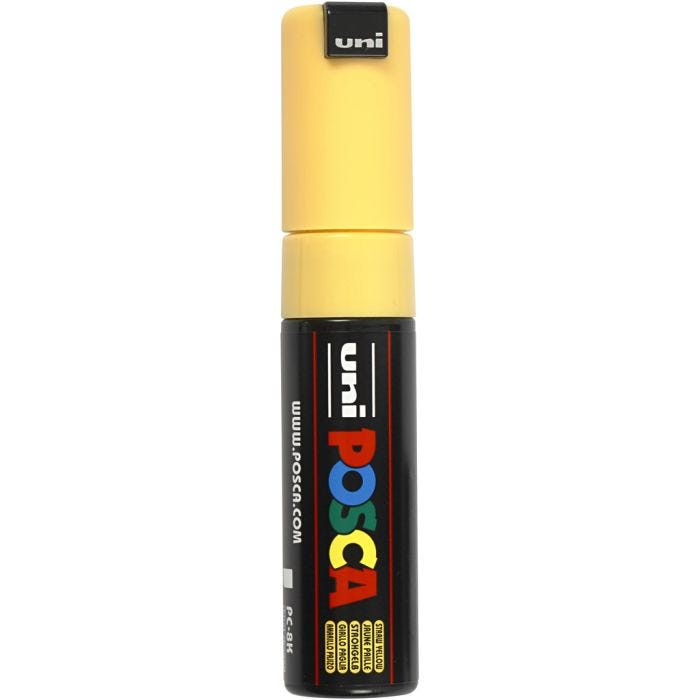 Posca Marker , Nr. PC-8K, Strichstärke 8 mm, breit, Strohgelb, 1 Stk