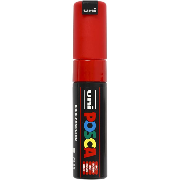Posca Marker , Nr. PC-8K, Strichstärke 8 mm, breit, Rot, 1 Stk