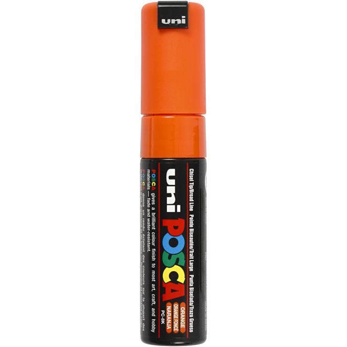 Posca Marker , Nr. PC-8K, Strichstärke 8 mm, breit, Orange, 1 Stk