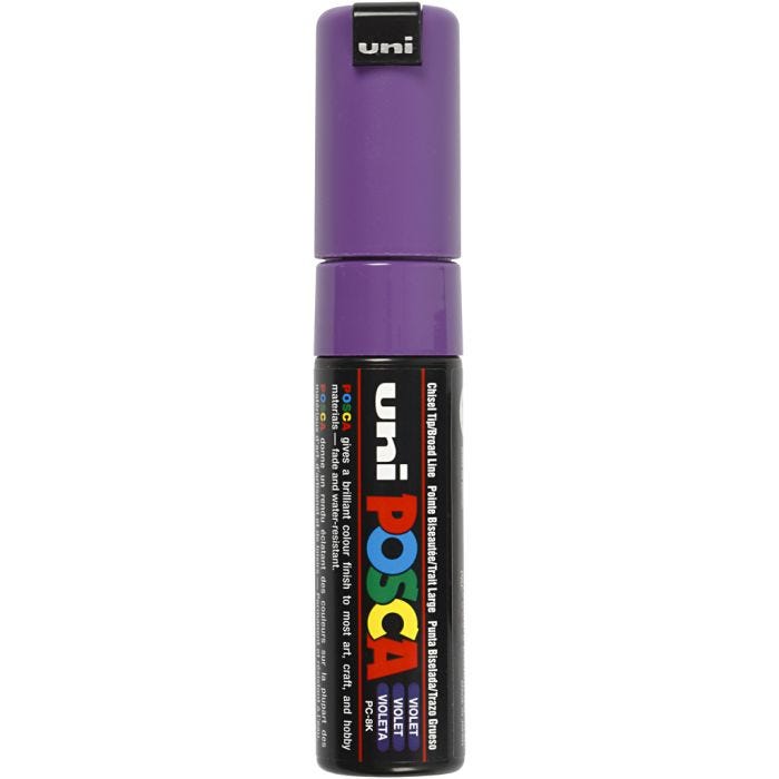 Posca Marker , Nr. PC-8K, Strichstärke 8 mm, breit, Violett, 1 Stk