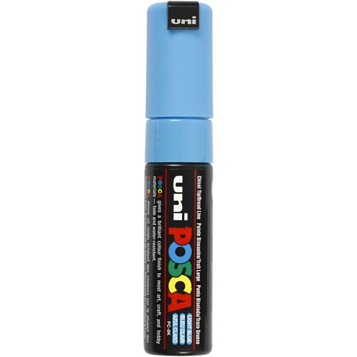 Posca Marker , Nr. PC-8K, Strichstärke 8 mm, breit, Hellblau, 1 Stk