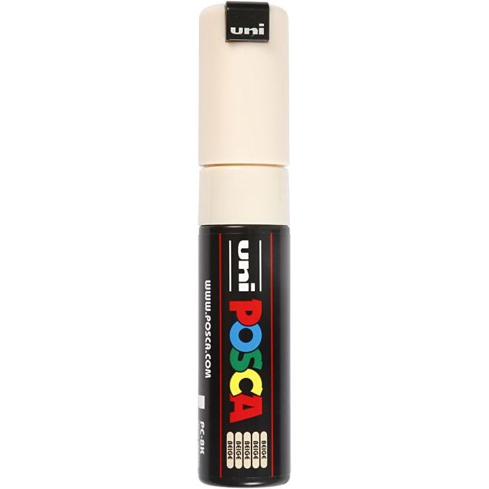 Posca Marker , Nr. PC-8K, Strichstärke 8 mm, breit, Beige, 1 Stk