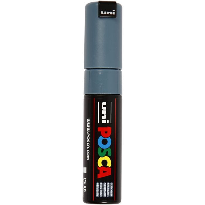 Posca Marker , Nr. PC-8K, Strichstärke 8 mm, breit, Schiefergrau, 1 Stk