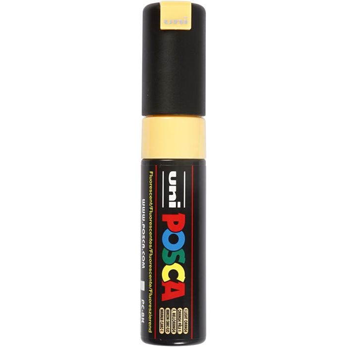 Posca Marker , Nr. PC-8K, Strichstärke 8 mm, breit, Fluo-Hellorange, 1 Stk