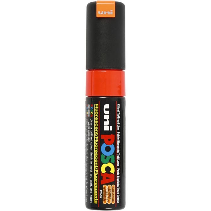 Posca Marker , Nr. PC-8K, Strichstärke 8 mm, breit, Fluo-Orange, 1 Stk