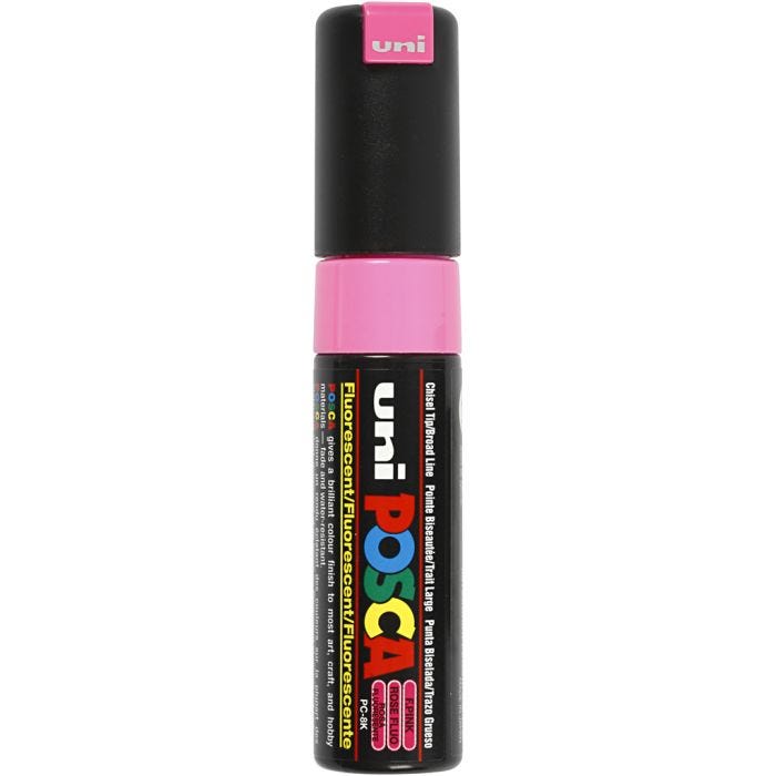 Posca Marker , Nr. PC-8K, Strichstärke 8 mm, breit, Fluo-Rosa, 1 Stk