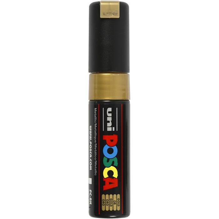 Posca Marker , Nr. PC-8K, Strichstärke 8 mm, breit, Gold, 1 Stk