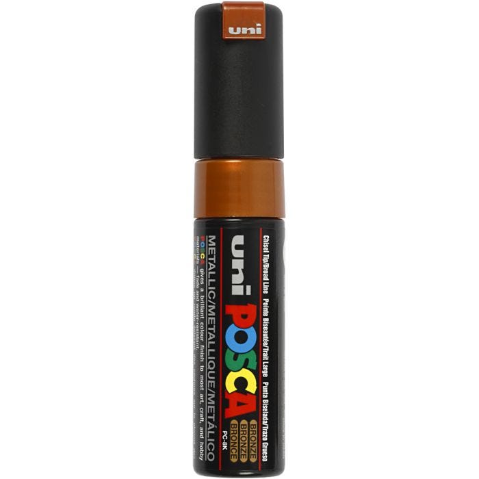 Posca Marker , Nr. PC-8K, Strichstärke 8 mm, breit, Bronze, 1 Stk