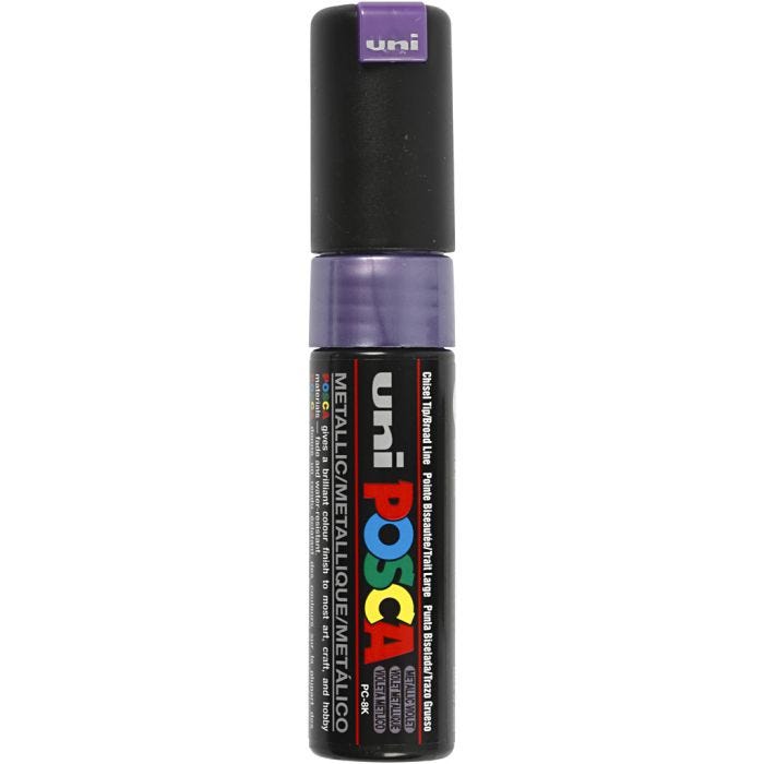 Posca Marker , Nr. PC-8K, Strichstärke 8 mm, breit, Violett-metallic, 1 Stk