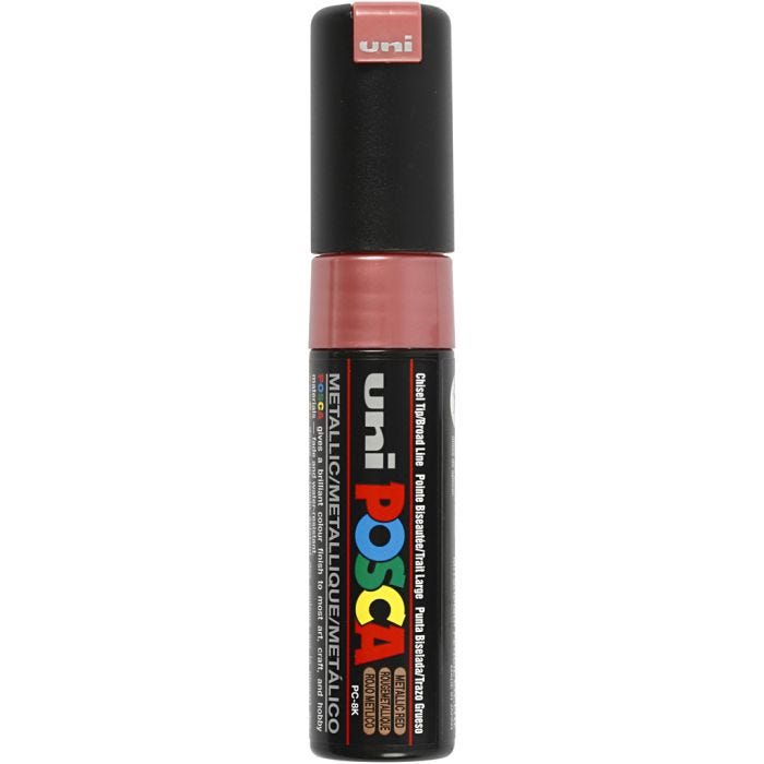 Posca Marker , Nr. PC-8K, Strichstärke 8 mm, breit, Metallic-Rot, 1 Stk