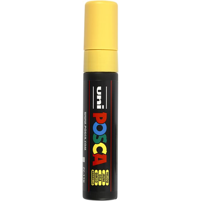 Posca Marker , Nr. PC-17K, Strichstärke 15 mm, extrabreit, Gelb, 1 Stk