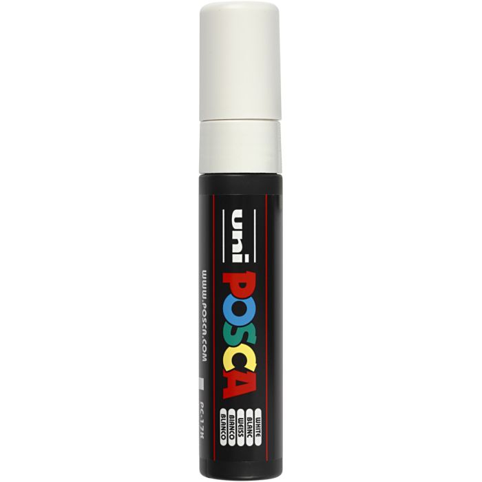 Posca Marker , Nr. PC-17K, Strichstärke 15 mm, extrabreit, Weiß, 1 Stk