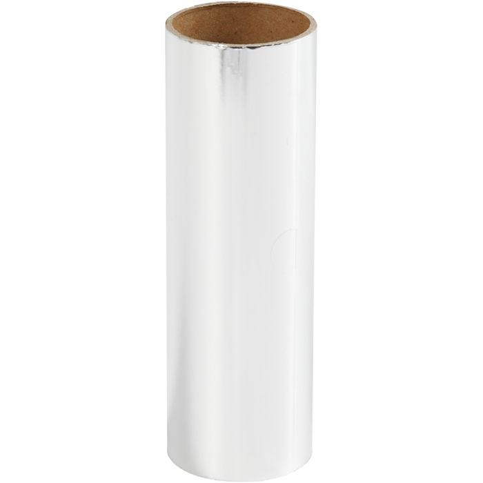 Dekofolie, B 15,5 cm, Dicke 0,02 mm, Silber, 50 cm/ 1 Rolle