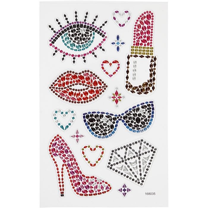 Diamant-Sticker, Party, Blatt 10x16 cm, 1 Bl.