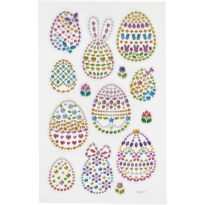 Diamant-Sticker, Ostereier, Blatt 10x16 cm, 1 Bl.