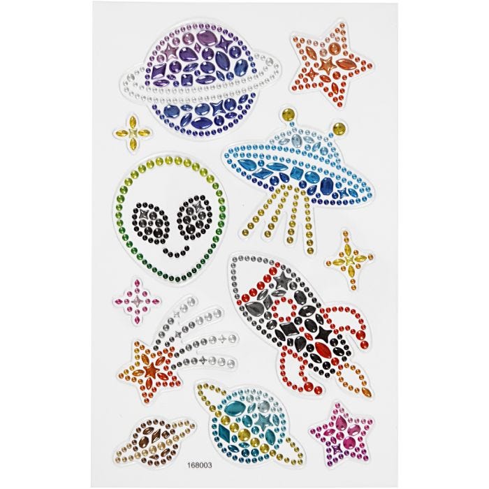 Diamant-Sticker, Im All, Blatt 10x16 cm, 1 Bl.