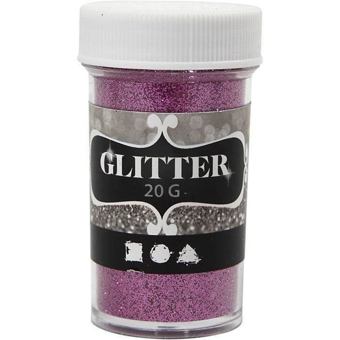 Glitter, Pink, 20 g/ 1 Dose