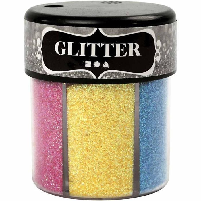 Glitter, Sortierte Farben, 6x13 g/ 1 Dose