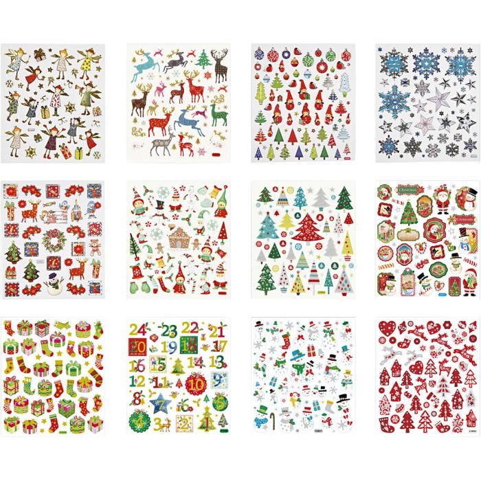 Stickerbuch, Weihnachten, Blatt 15x16,5 cm, 12 Bl./ 1 Pck