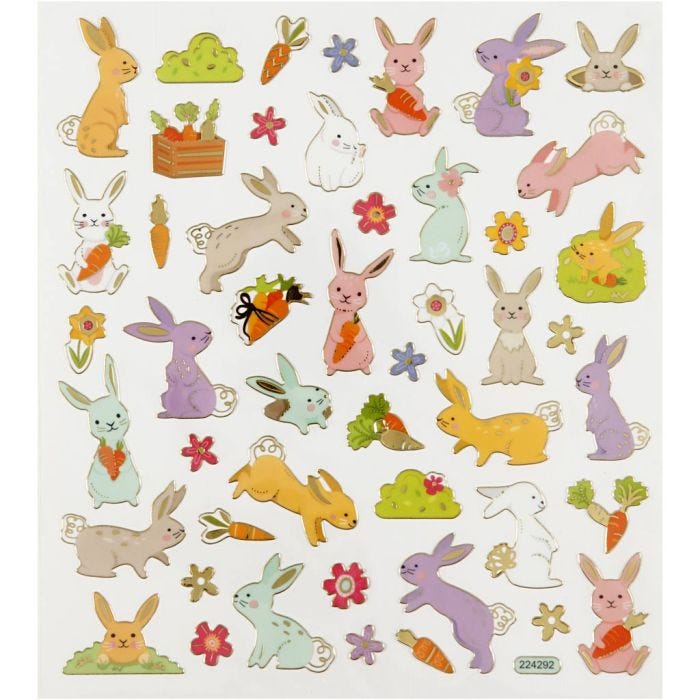 Sticker, Osterhase, 15x16,5 cm, 1 Bl.