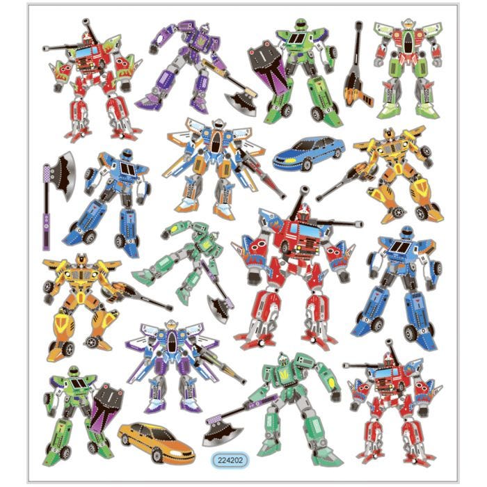Sticker, Transformers, Blatt 15x16,5 cm, 1 Bl.