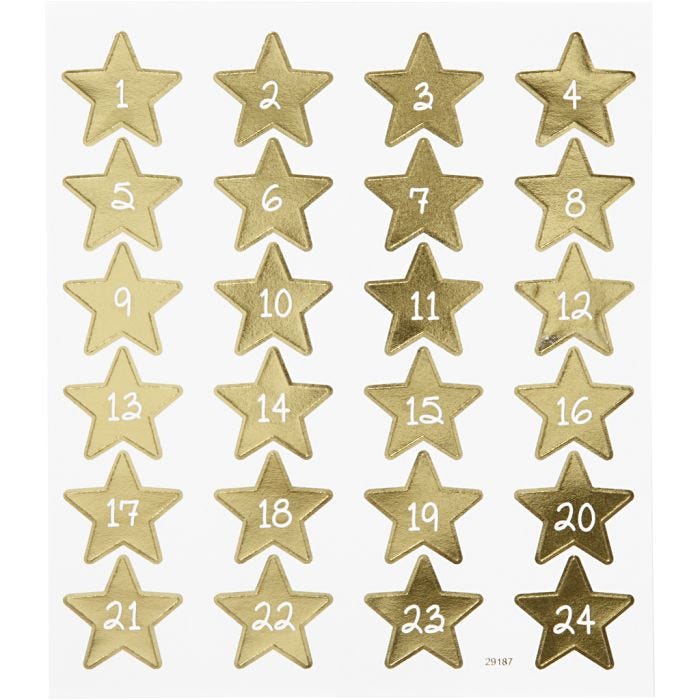 Sticker, Zahlen, Blatt 15x16,5 cm, 1 Bl.