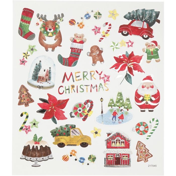Sticker, Alles Weihnachten, Blatt 15x16,5 cm, 1 Bl.