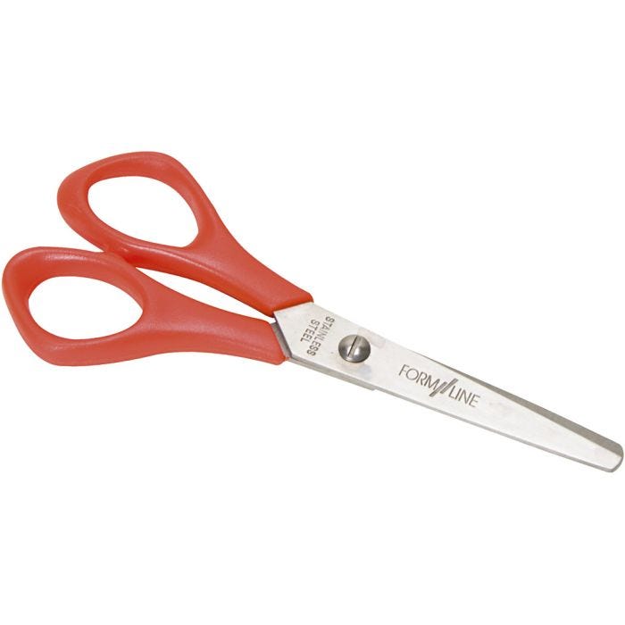 Schulschere, L 14 cm, Rund, für Linkshänder , 12 Stk/ 1 Pck