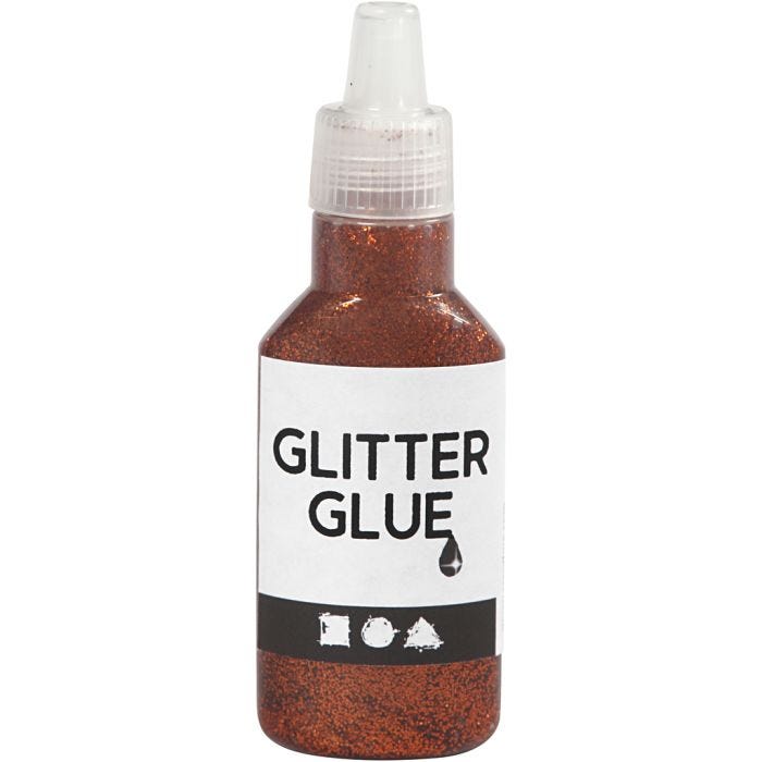 Glitzerkleber, Orange, 25 ml/ 1 Fl.