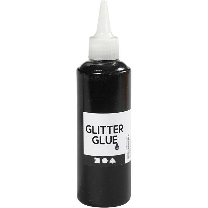 Glitzerkleber, Schwarz, 118 ml/ 1 Fl.