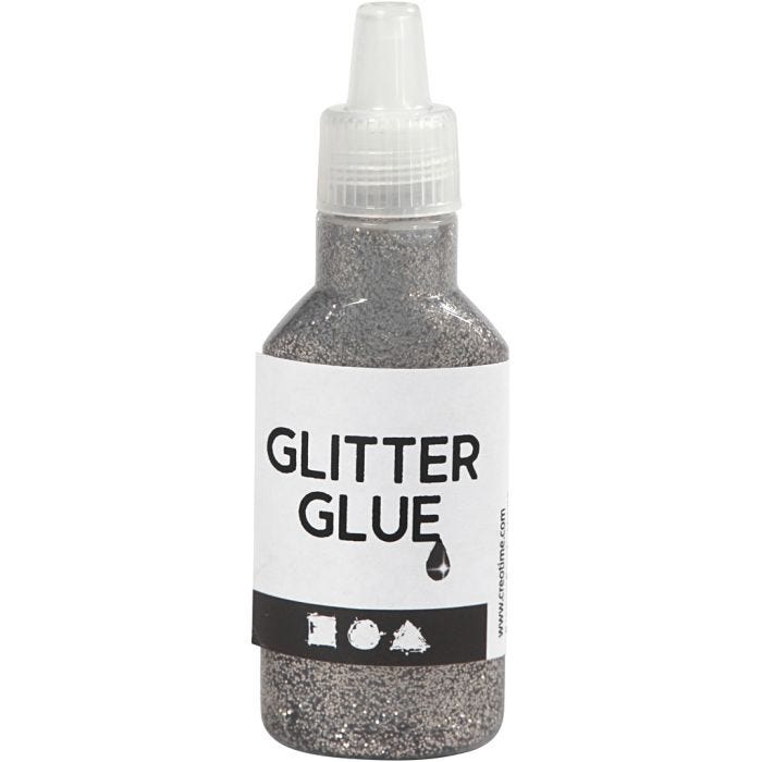 Glitzerkleber, Silber, 25 ml/ 1 Fl.
