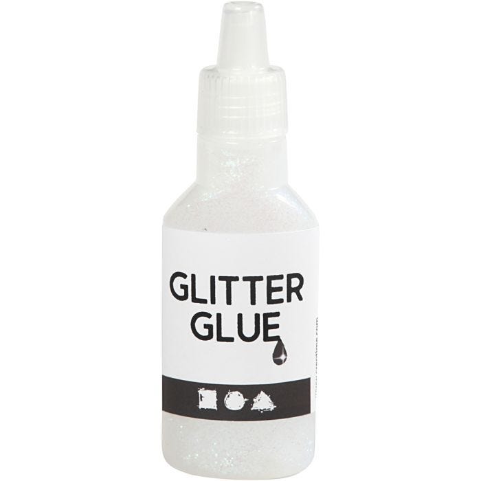 Glitzerkleber, Holographisch Weiß, 25 ml/ 1 Fl.