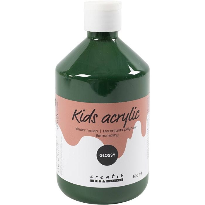 Acrylfarbe Glänzend, Dunkelgrün, 500 ml/ 1 Fl.
