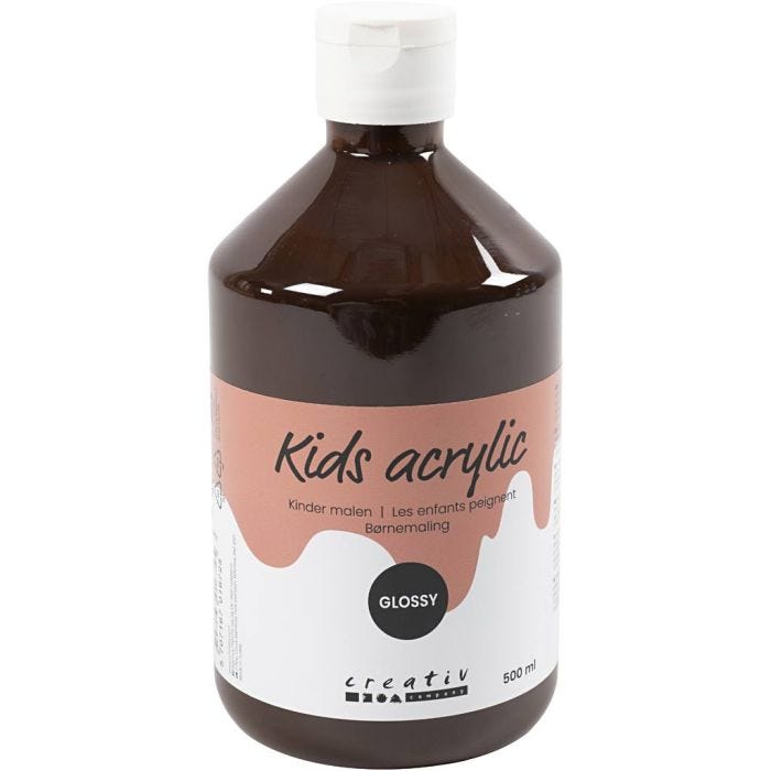 Acrylfarbe Glänzend, Braun, 500 ml/ 1 Fl.