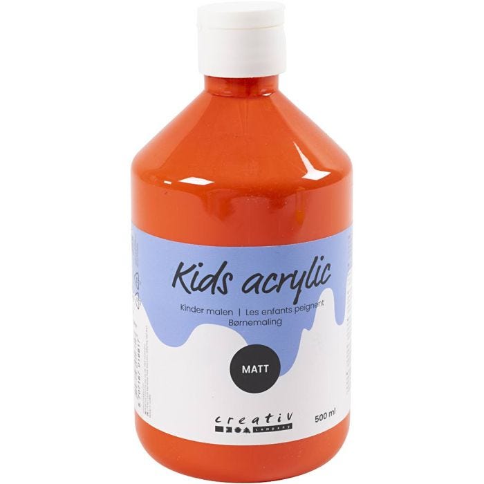 Acrylfarbe Matt, Orange, 500 ml/ 1 Fl.
