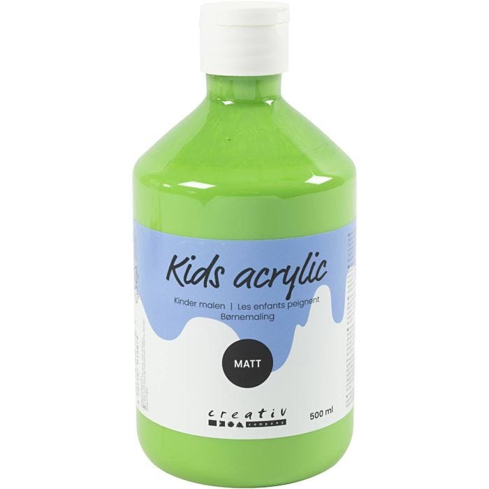 Acrylfarbe Matt, Hellgrün, 500 ml/ 1 Fl.