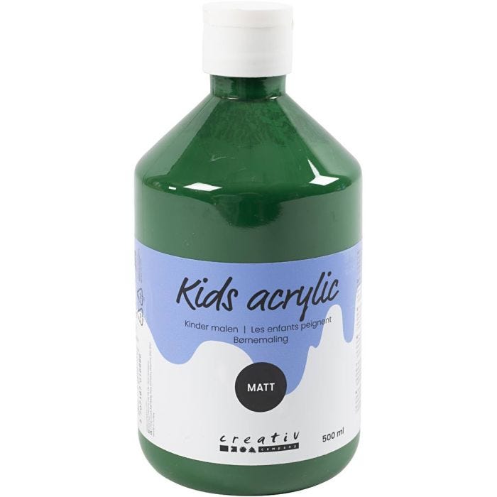 Acrylfarbe Matt, Dunkelgrün, 500 ml/ 1 Fl.